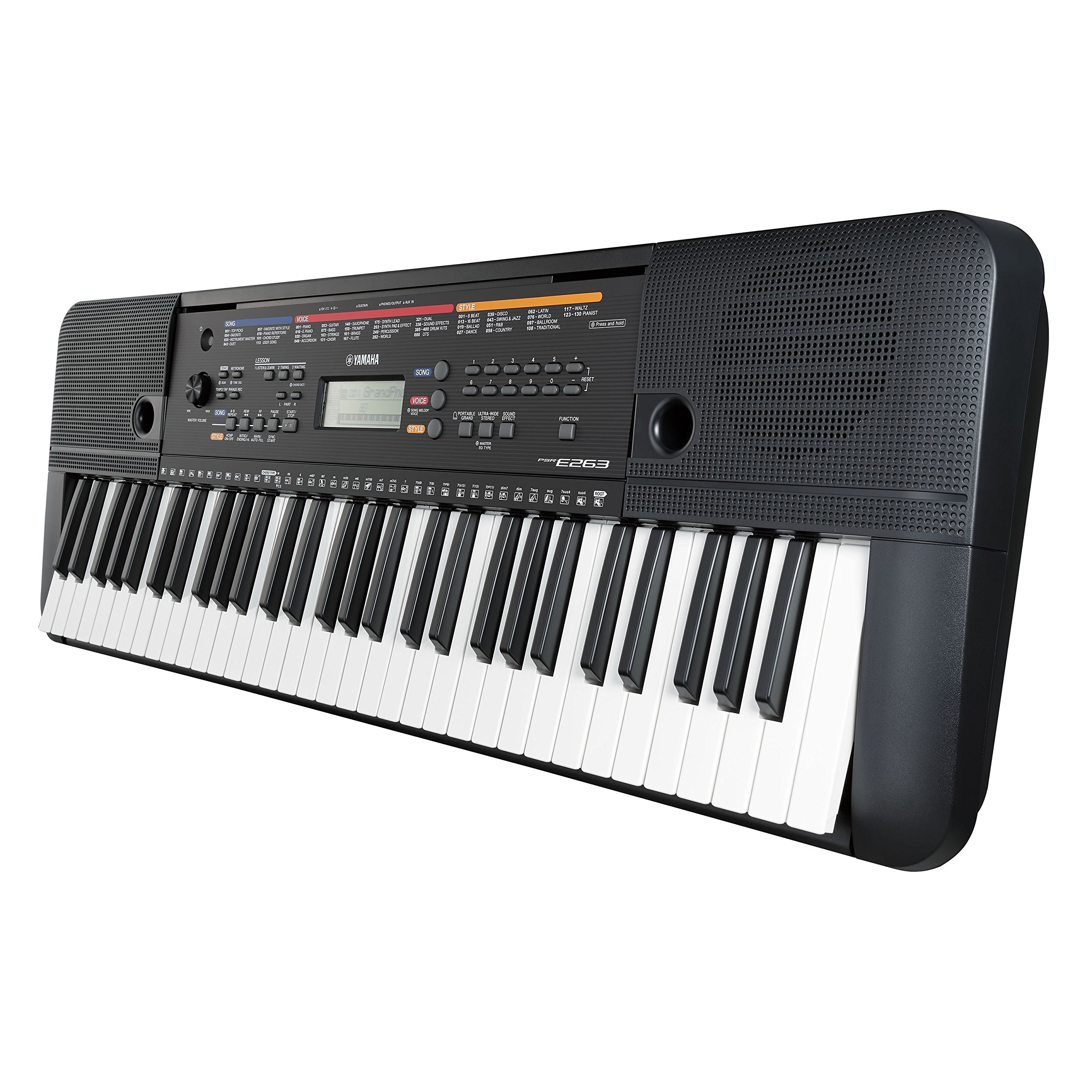 Yamaha PSR-E263 tastiera digitale 61 tasti nero principianti