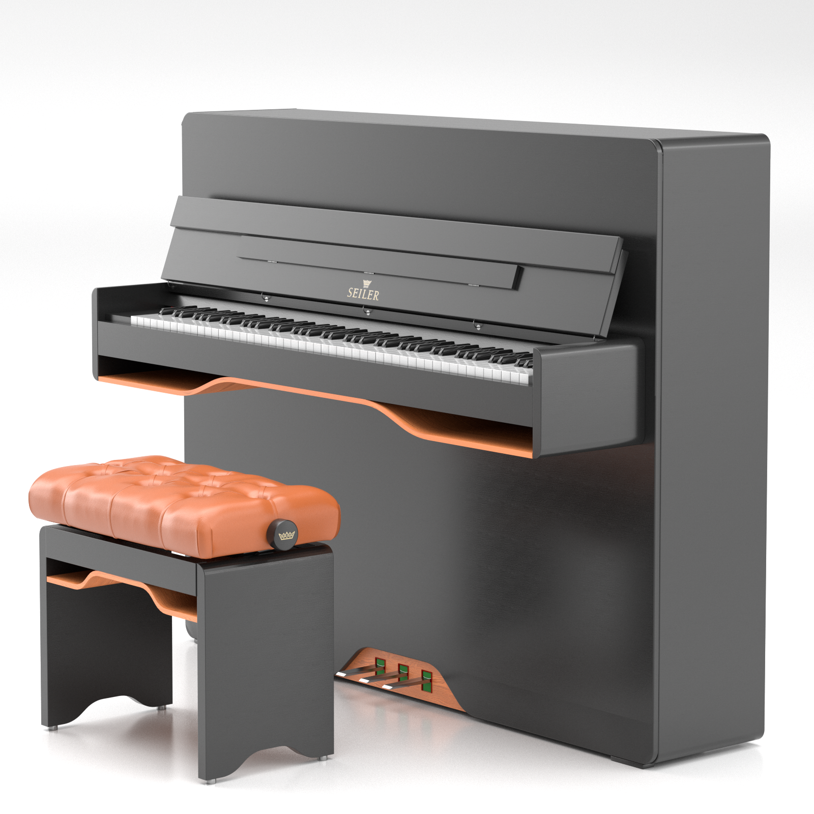 Seiler SE-116 Konzept pianoforte verticale bianco satinato 116 cm