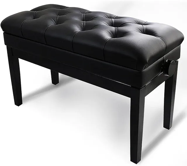Panchetta pianoforte capitonné nero lucido imbottita