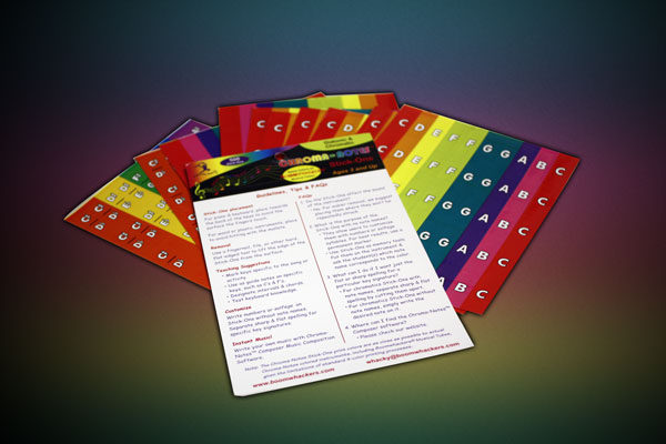 Boomwhackers Chroma-Notes CNS1 adesivi note colorate