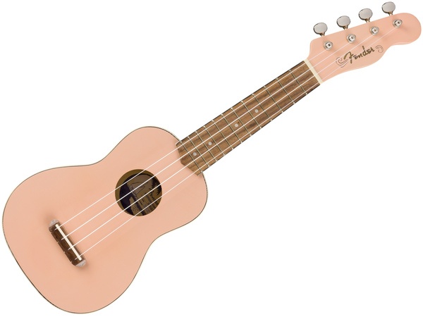 Fender Venice ukulele soprano Shell Pink tiglio satinato