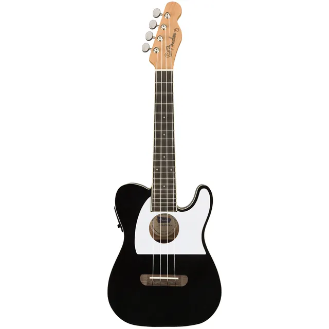 Fender Fullerton Tele Ukulele Concerto nero amplificabile