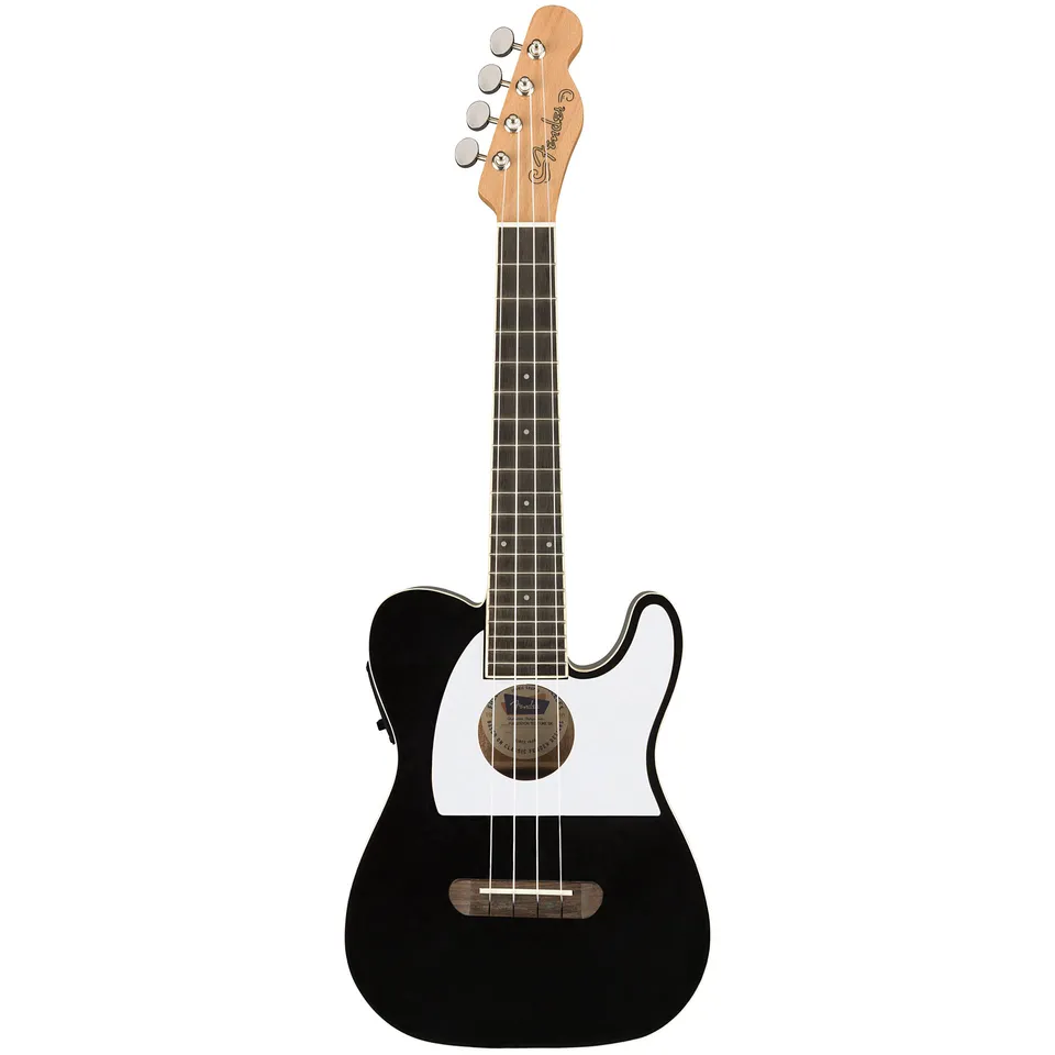 Fender Fullerton Tele Ukulele Concerto nero amplificabile