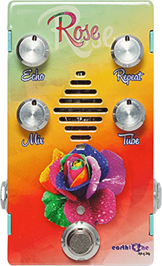 Earthtone Rose pedale echo analogico valvolare chitarra