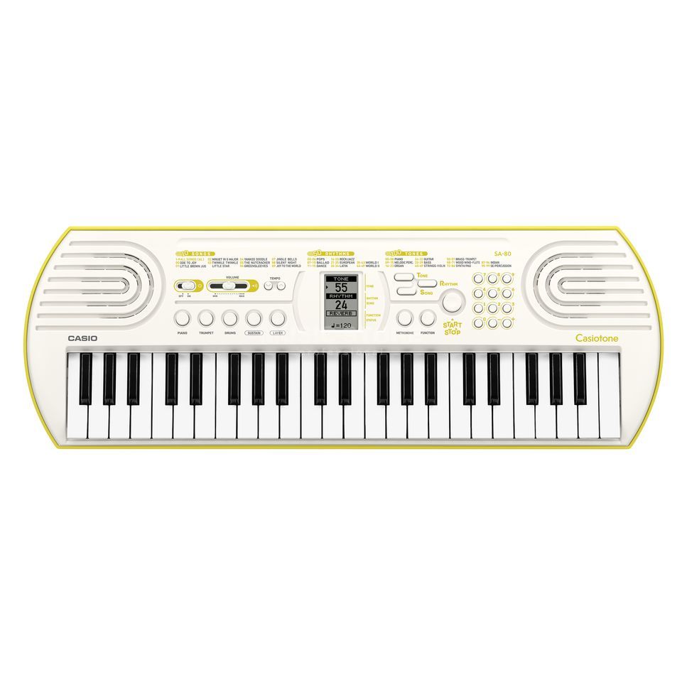 Casio SA-80WH Minitastiera 44 Tasti Bianca 100 Suoni