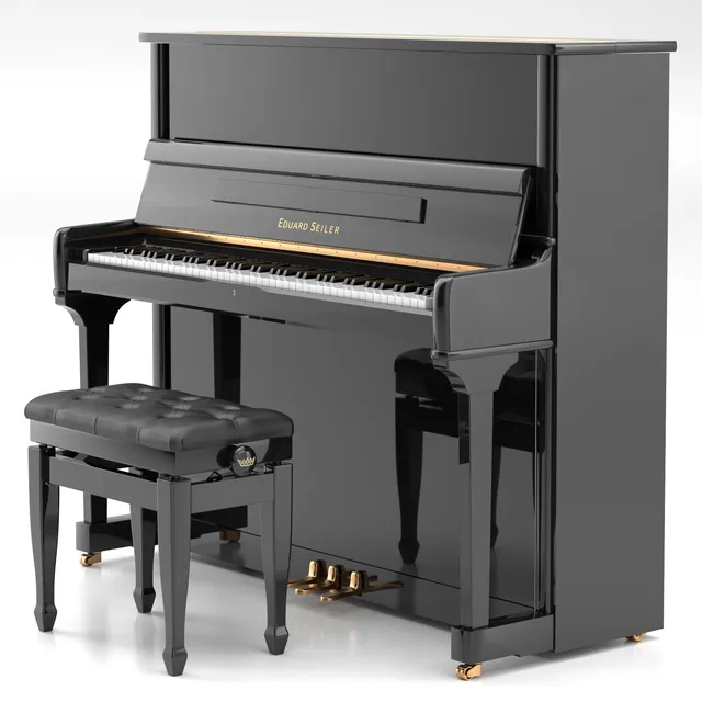 Seiler Eduard Seiler ED-132 pianoforte verticale ebony polish 132 cm
