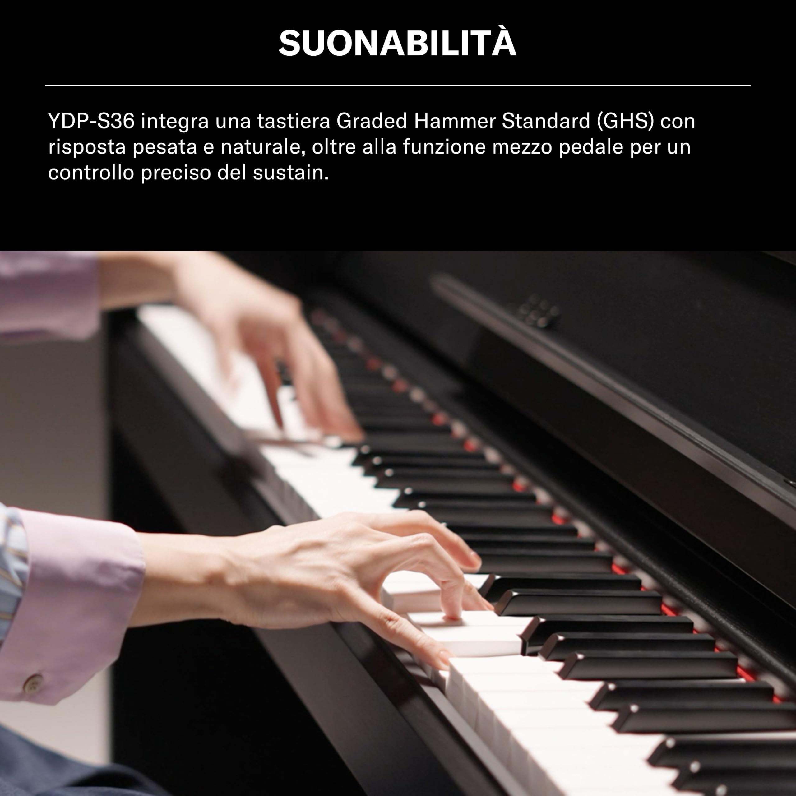 Yamaha YDP-S36 Pianoforte Digitale 88 Tasti Betulla CFX