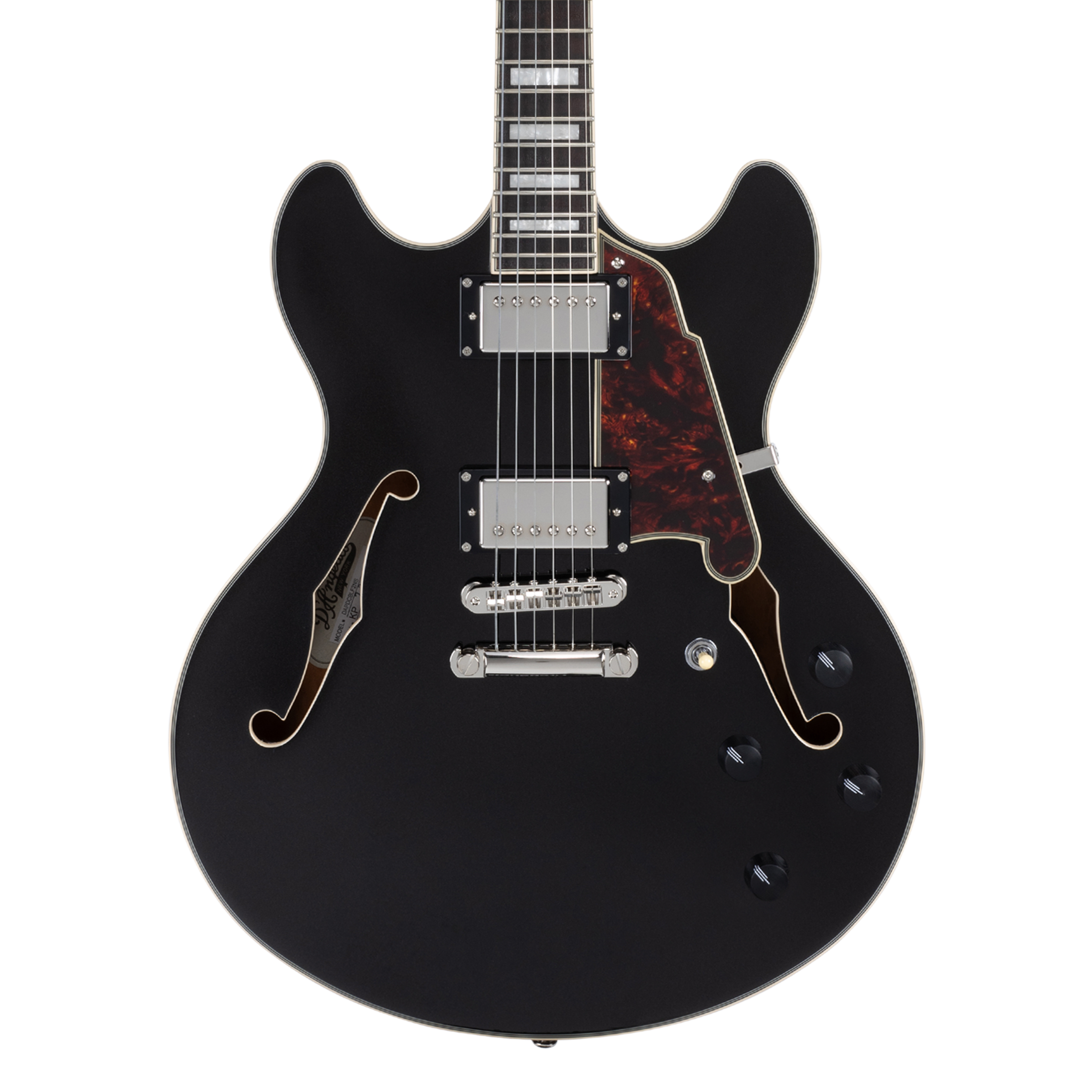 D'Angelico Premier DC chitarra elettrica Black Flake semi-hollow