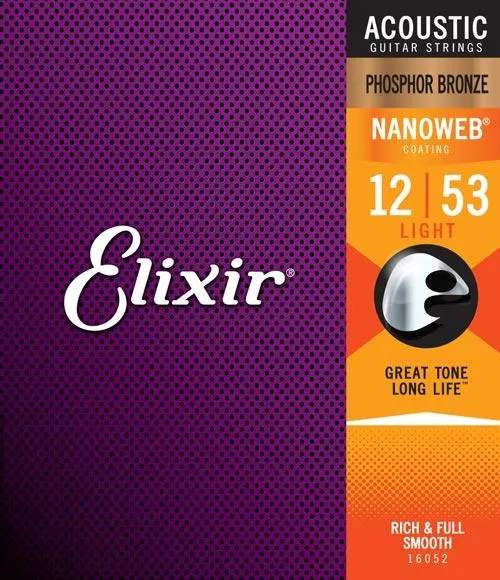 Elixir 16052 corde chitarra acustica 12-53 bronzo