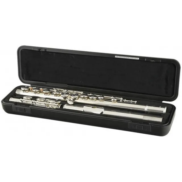 Yamaha YFL-212 flauto traverso argentato con Mi snodato