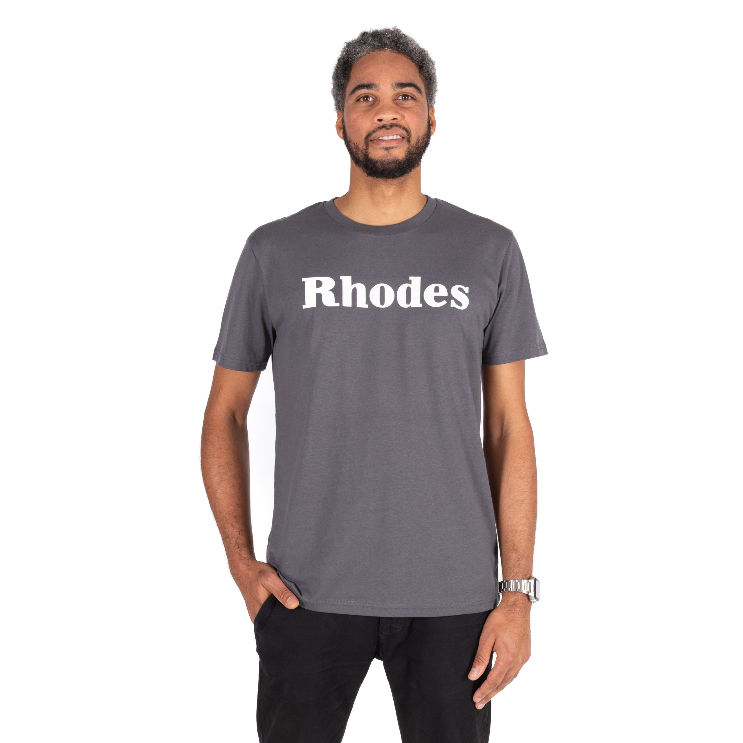 Rhodes Lifestyle T-Shirt Anthracite maglietta cotone organico
