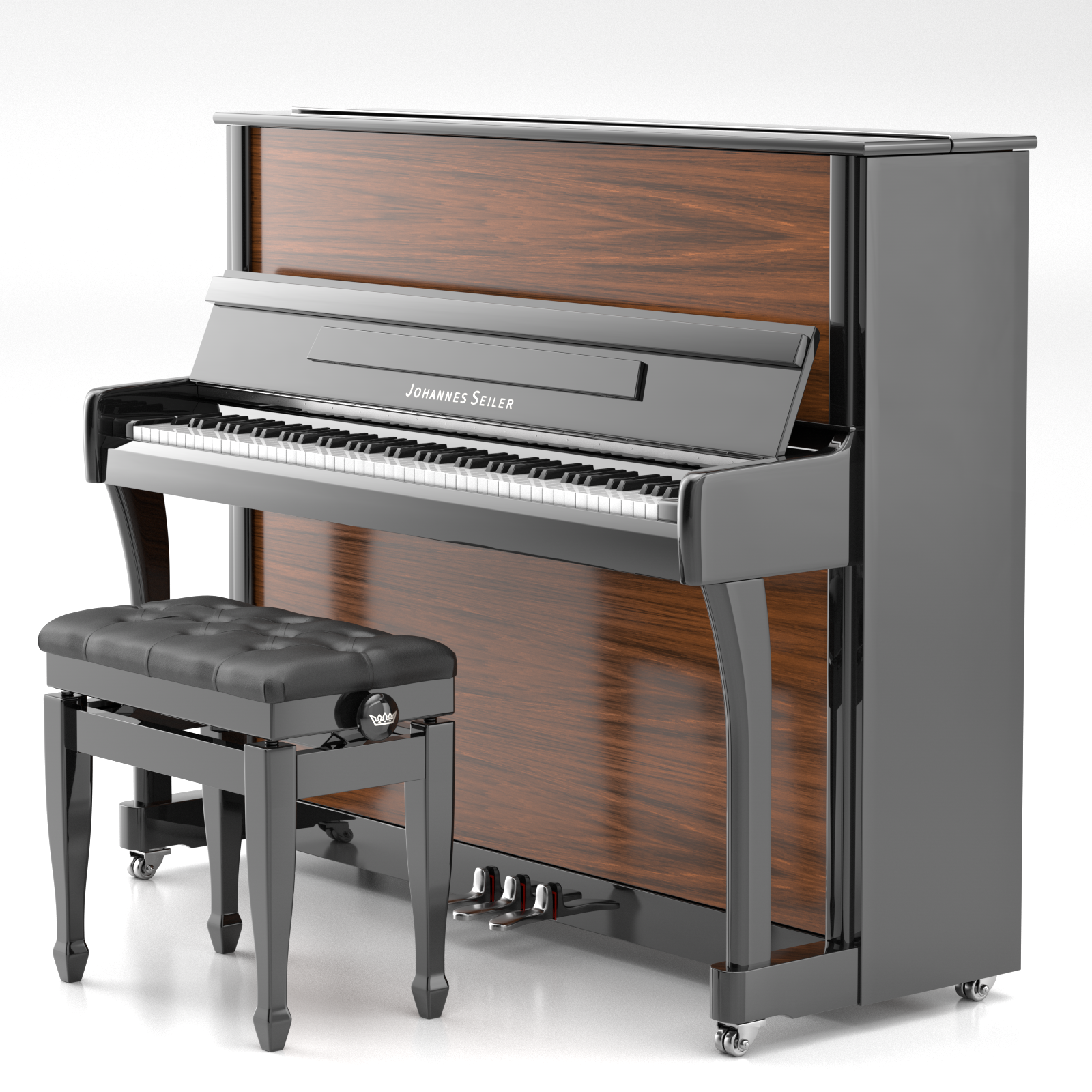 Seiler Johannes Seiler GS-122 Nickel pianoforte verticale nero lucido