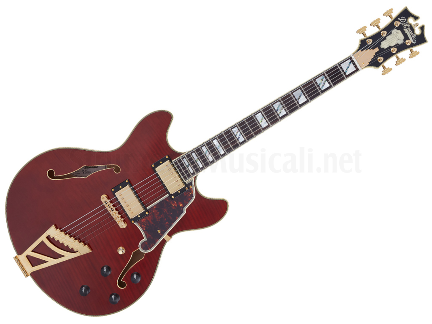 D'Angelico Excel DC Chitarra Semi-Hollow Trans Cherry
