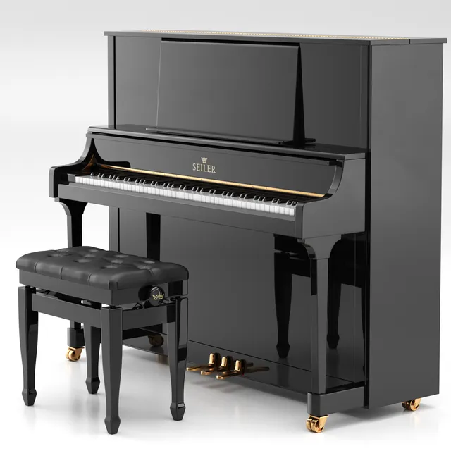 Eduard Seiler ED-128 pianoforte verticale nero lucido 128cm