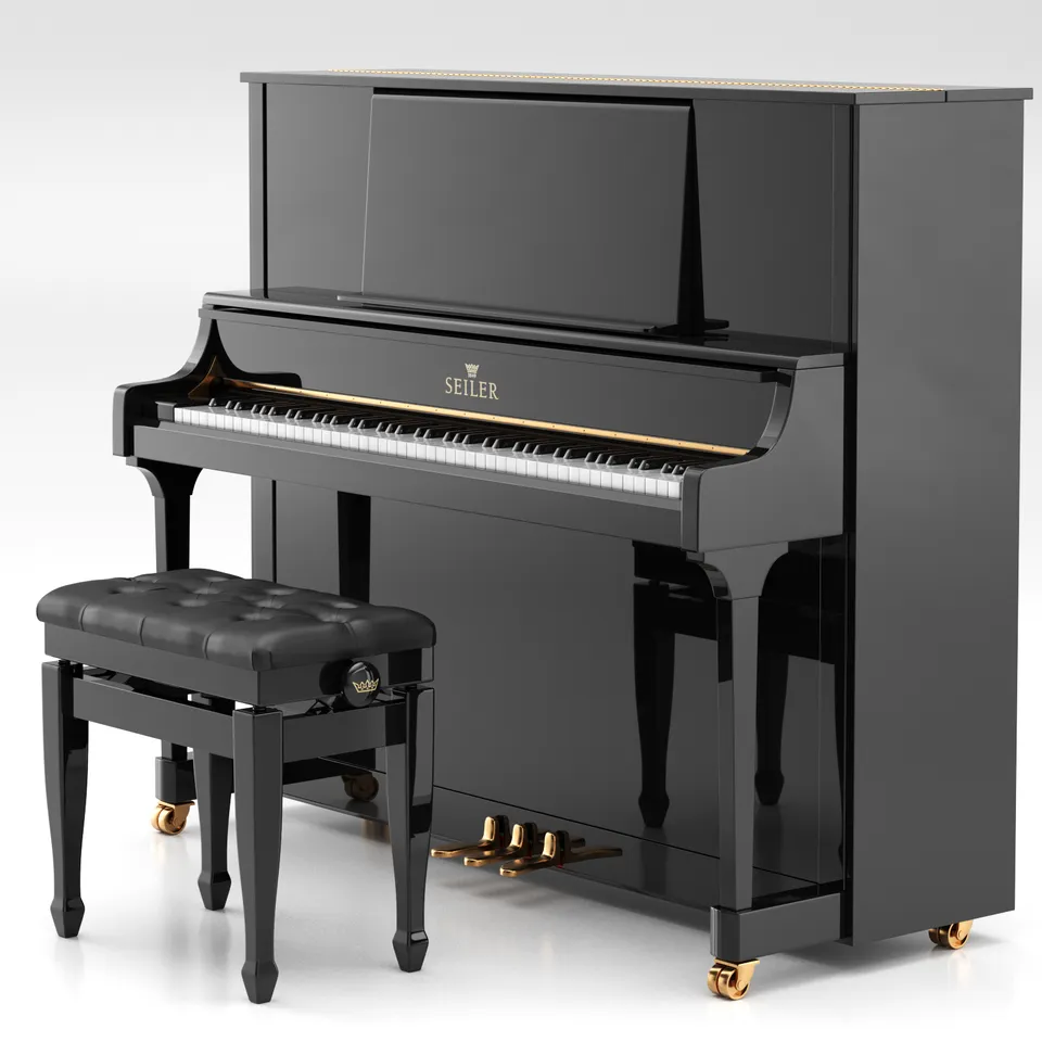 Eduard Seiler ED-128 pianoforte verticale nero lucido 128cm