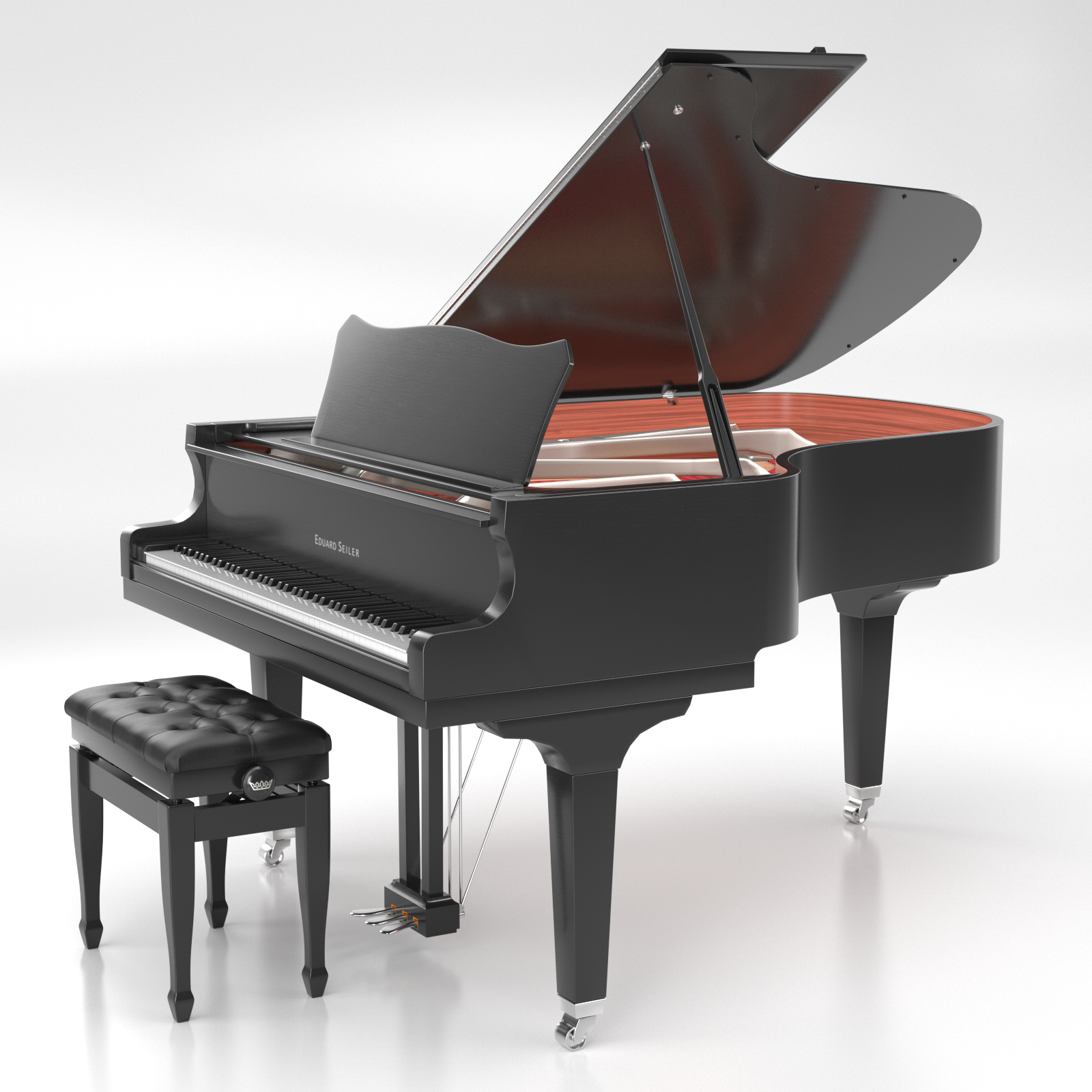 Seiler ED-186 Nickel pianoforte a coda nero lucido