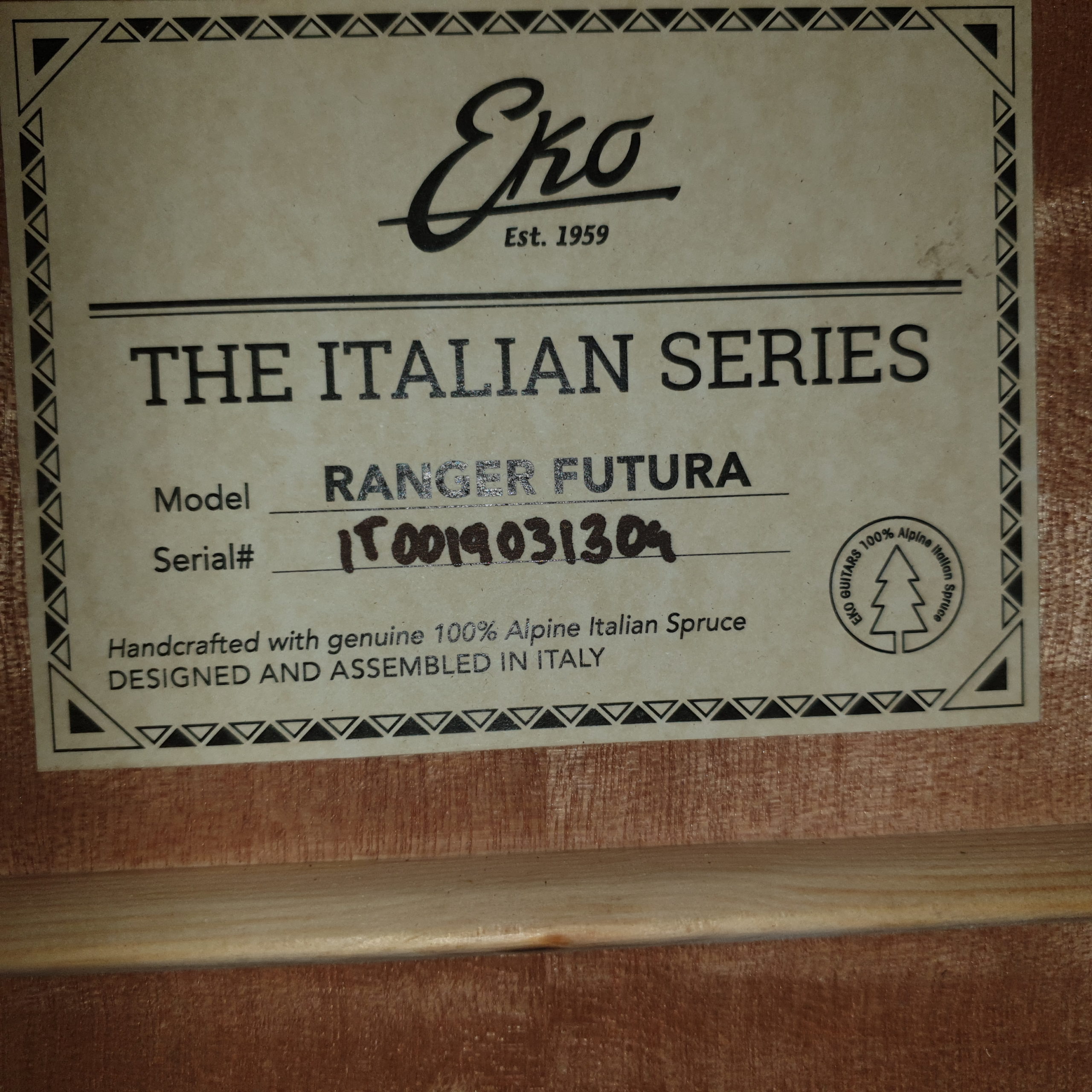 Eko Ranger Futura chitarra acustica abete massello con pickup