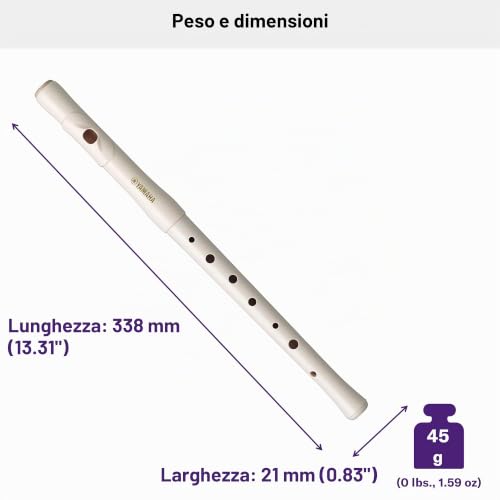 Yamaha YRF-21 piffero fife ABS bianco 2 pezzi