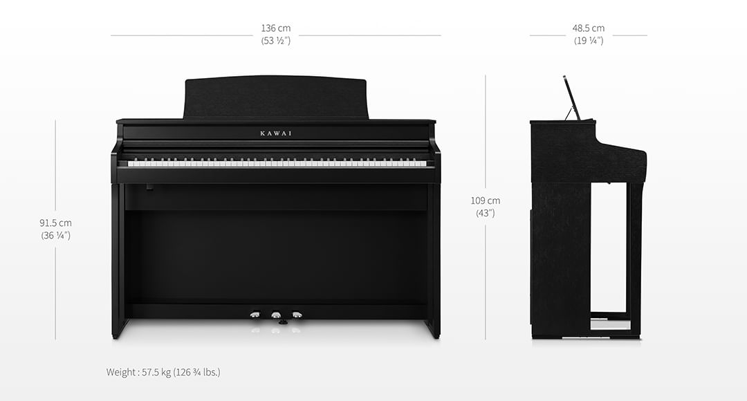 Kawai CA401 pianoforte digitale nero tasti legno