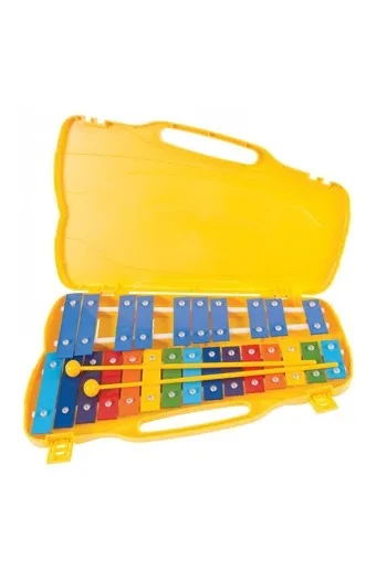 Metallofono Glockenspiel 25 piastre colorate bambini