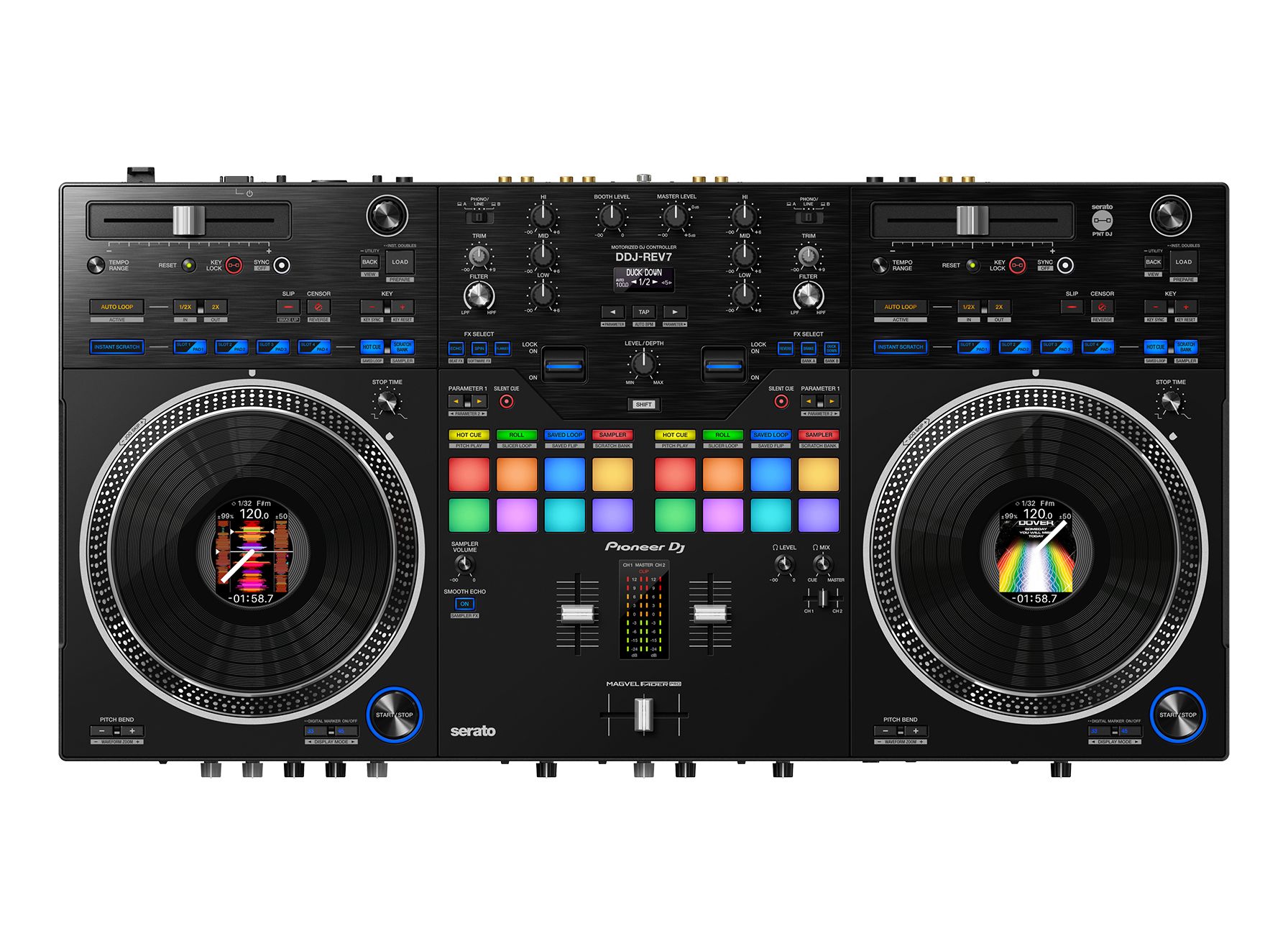 Pioneer DDJ-REV7 controller DJ jog motorizzate 2 deck
