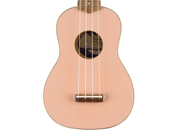 Fender Venice ukulele soprano Shell Pink tiglio satinato