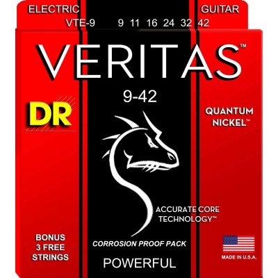 DR Veritas 9-42 corde chitarra elettrica acciaio