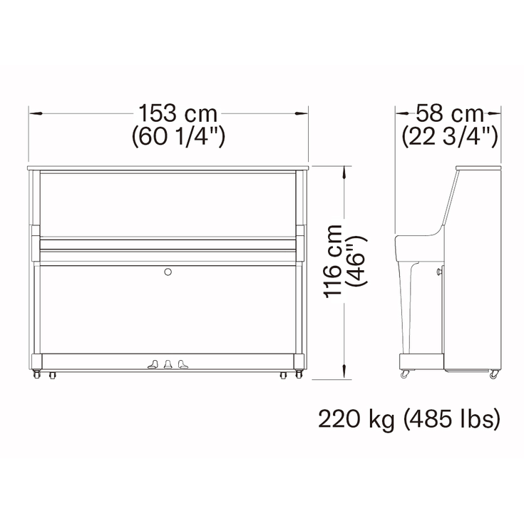 Yamaha B20 SC3 pianoforte verticale silent 113 cm