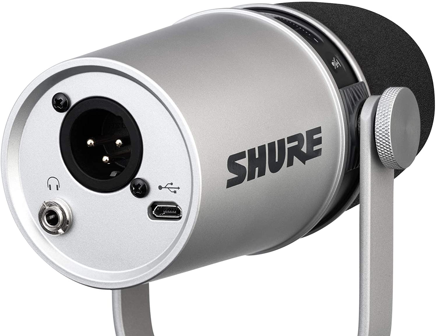 Shure MV7 microfono podcast USB XLR nero con touch
