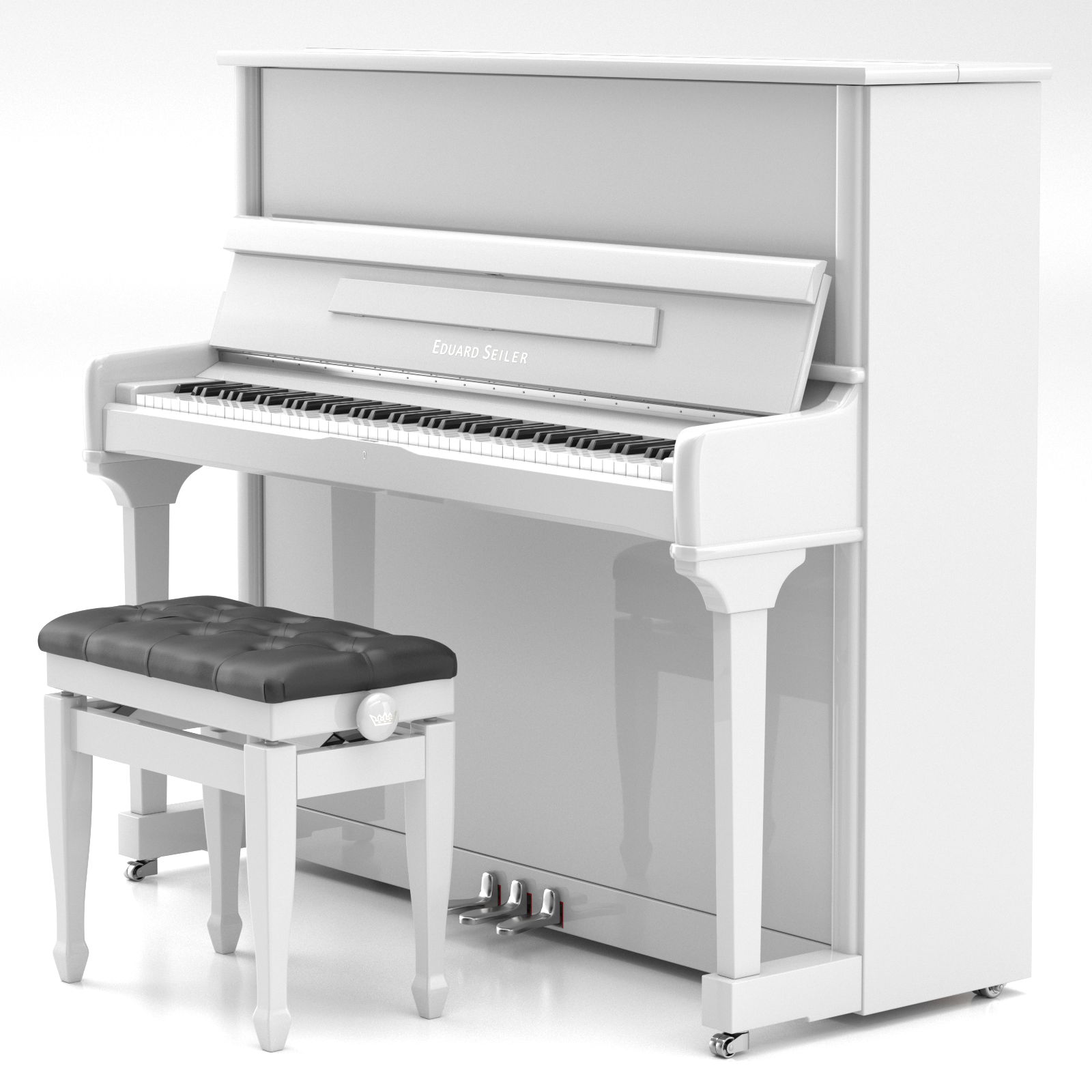 Seiler Eduard Seiler ED-132 Nickel pianoforte verticale nero lucido