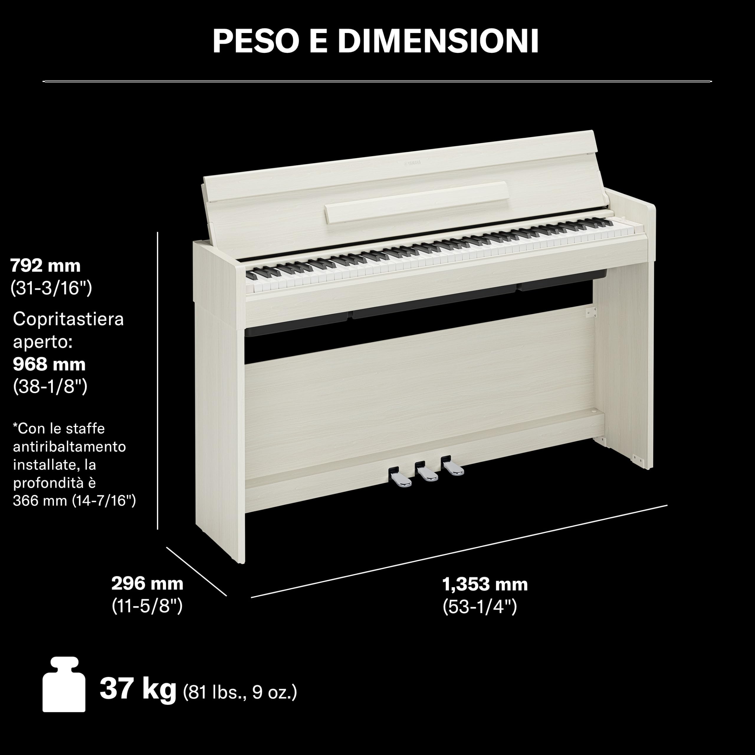 Yamaha YDP-S36 Pianoforte Digitale 88 Tasti Betulla CFX