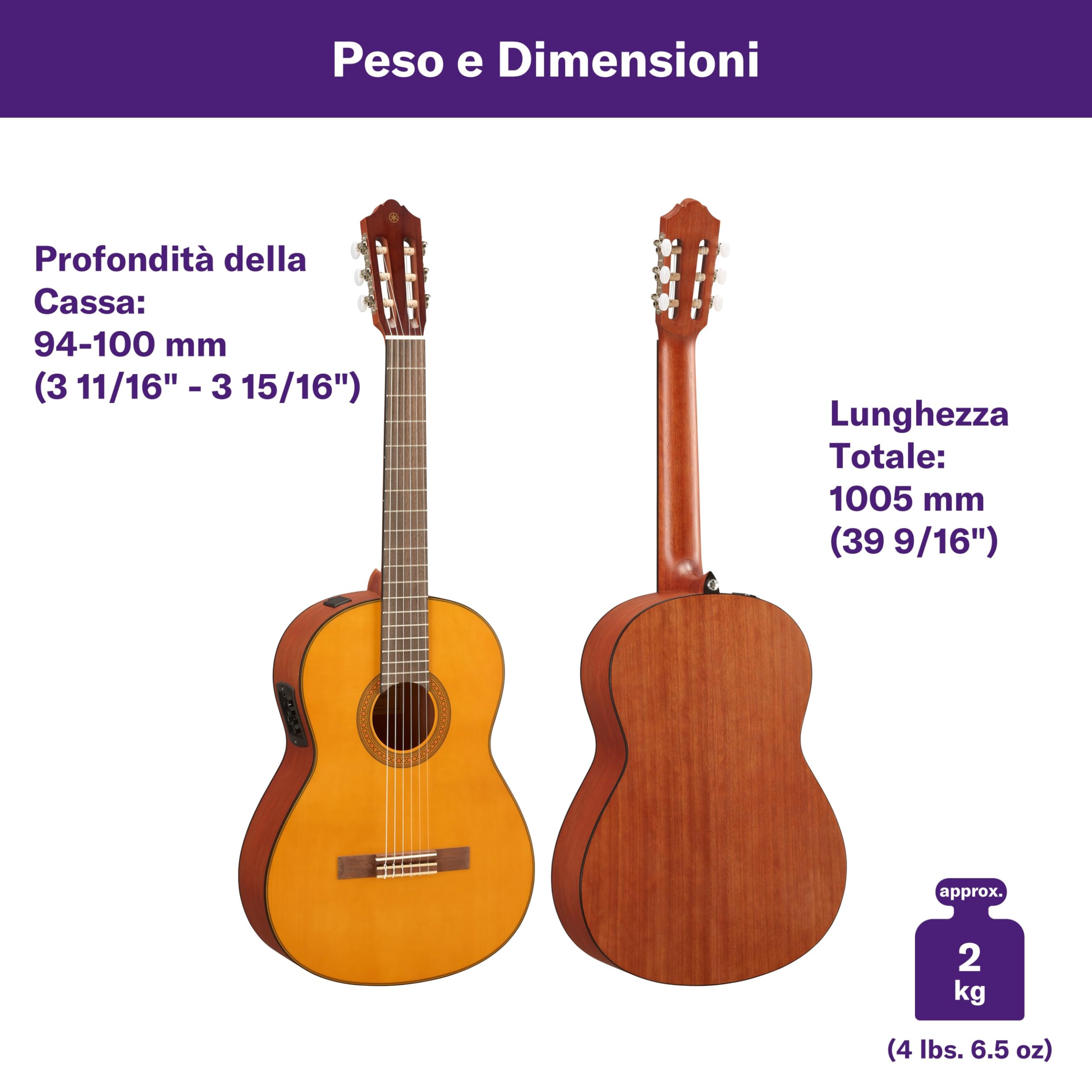 Yamaha CGX122MC Elettroacustica Classica Cedro System73 4/4