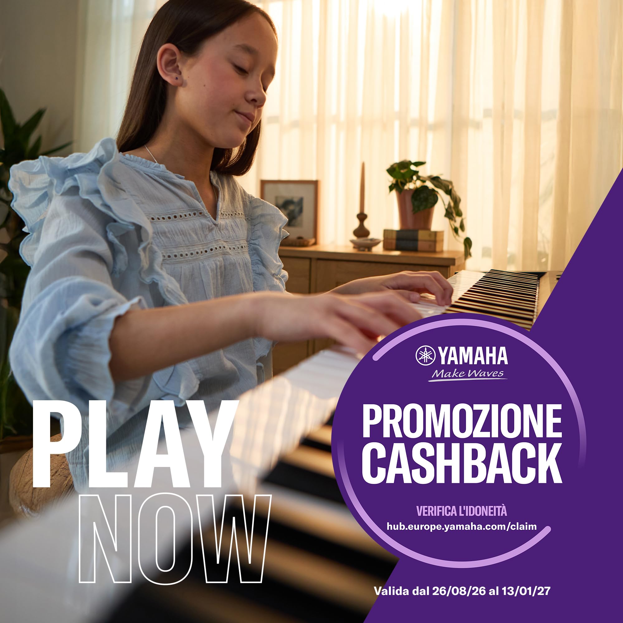 Yamaha P-145BT pianoforte digitale 88 tasti nero bluetooth