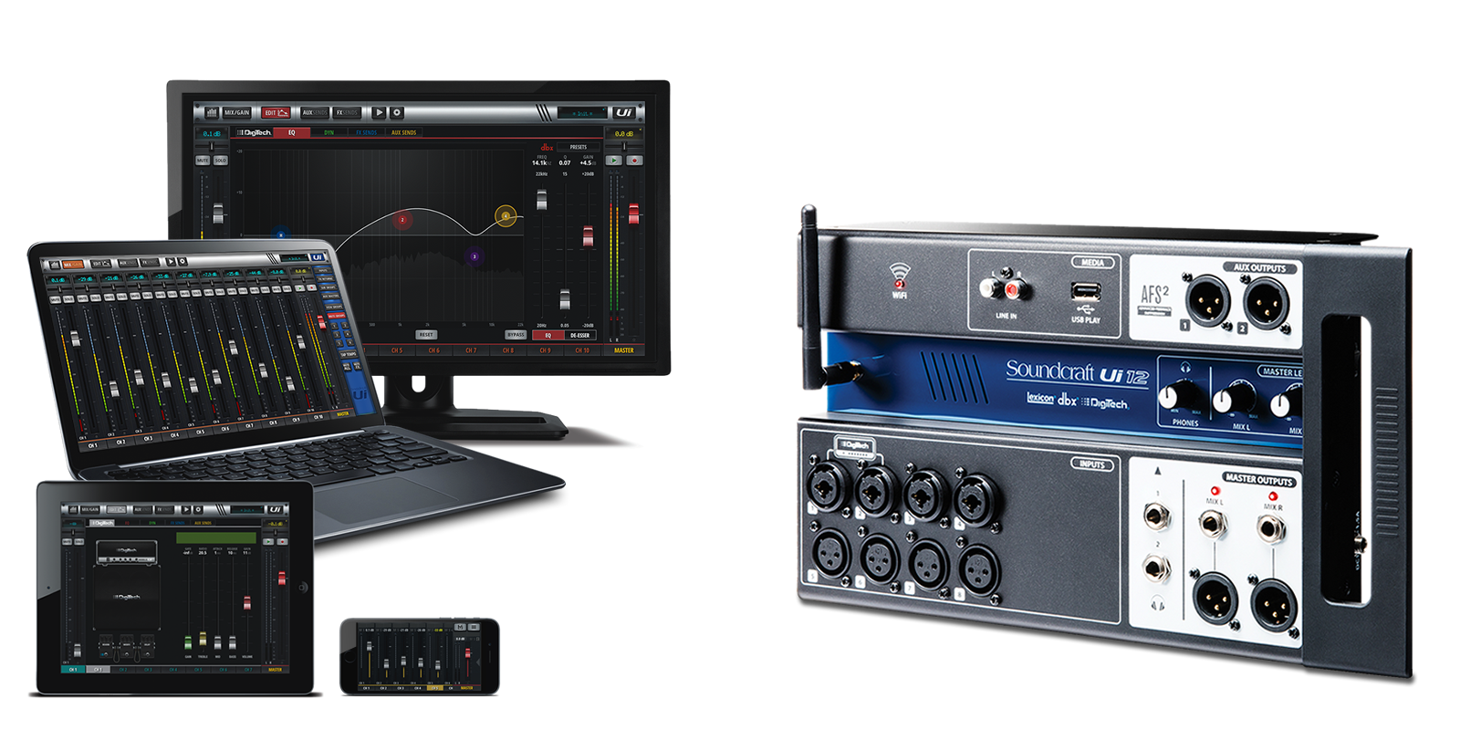 Soundcraft Ui12 Mixer Digitale 12 Canali WiFi