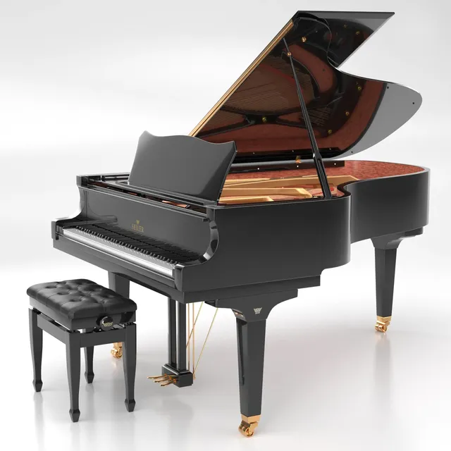 Seiler SE-208 PR pianoforte a coda ebano Membrator