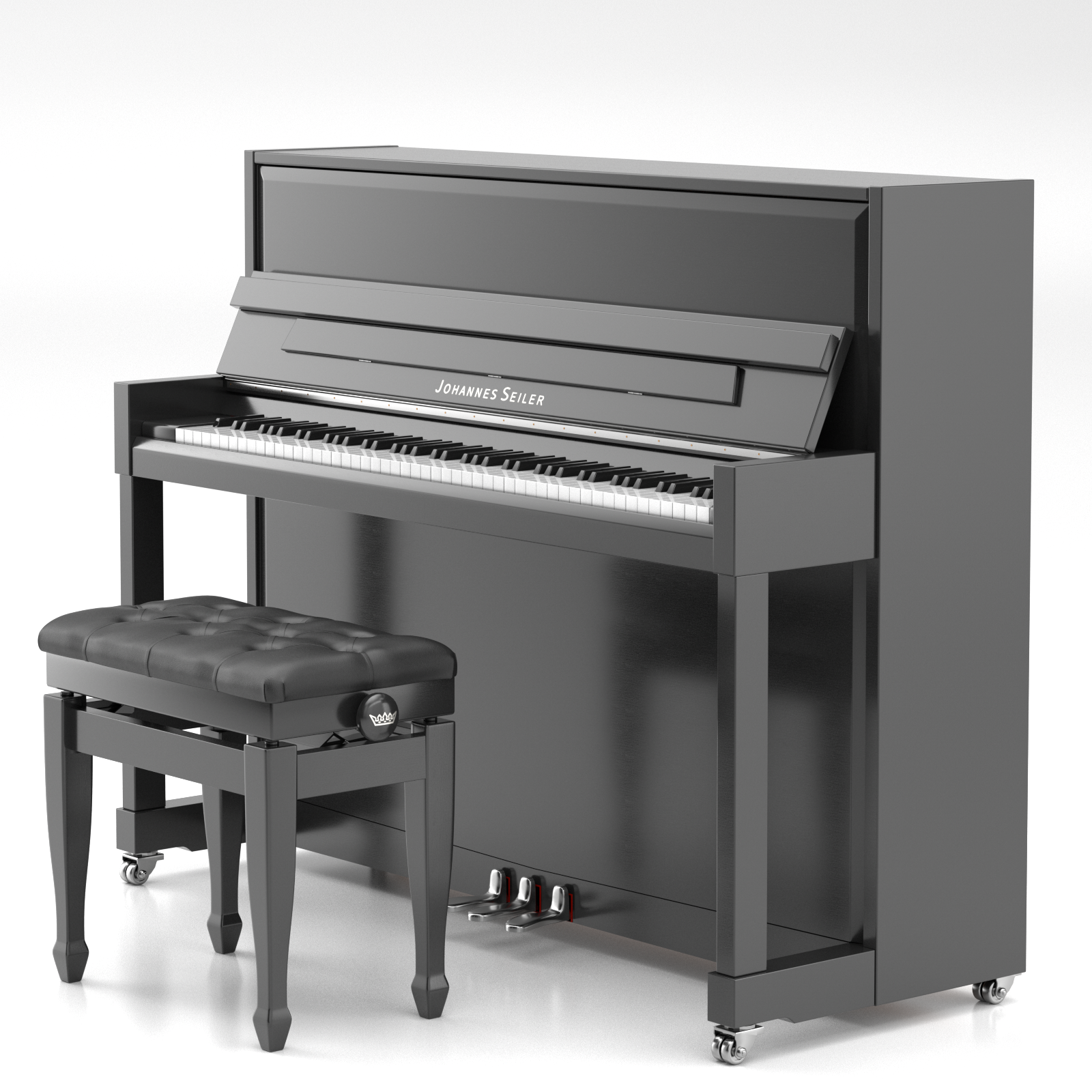 Seiler Johannes Seiler GS-116 Nickel pianoforte verticale nero lucido