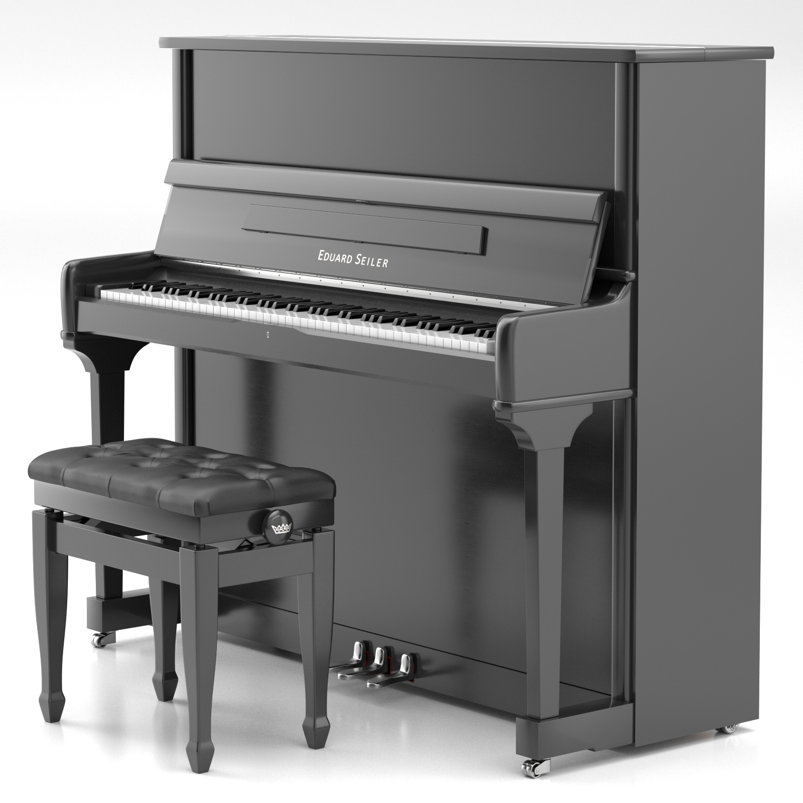Seiler Eduard Seiler ED-132 Nickel pianoforte verticale nero lucido