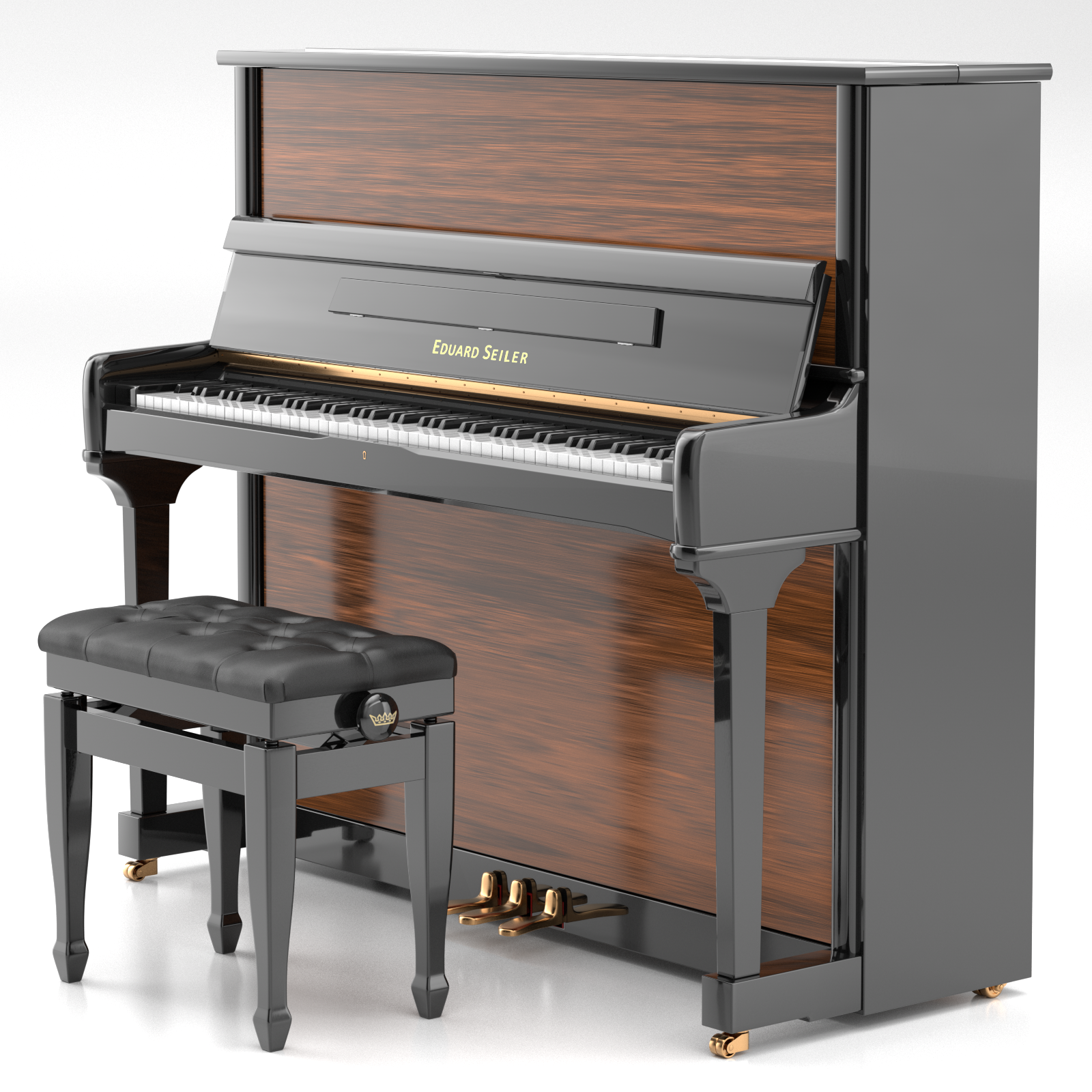 Eduard Seiler ED-132 M pianoforte verticale nero satinato