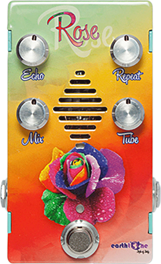 Earthtone Rose pedale echo analogico valvolare chitarra