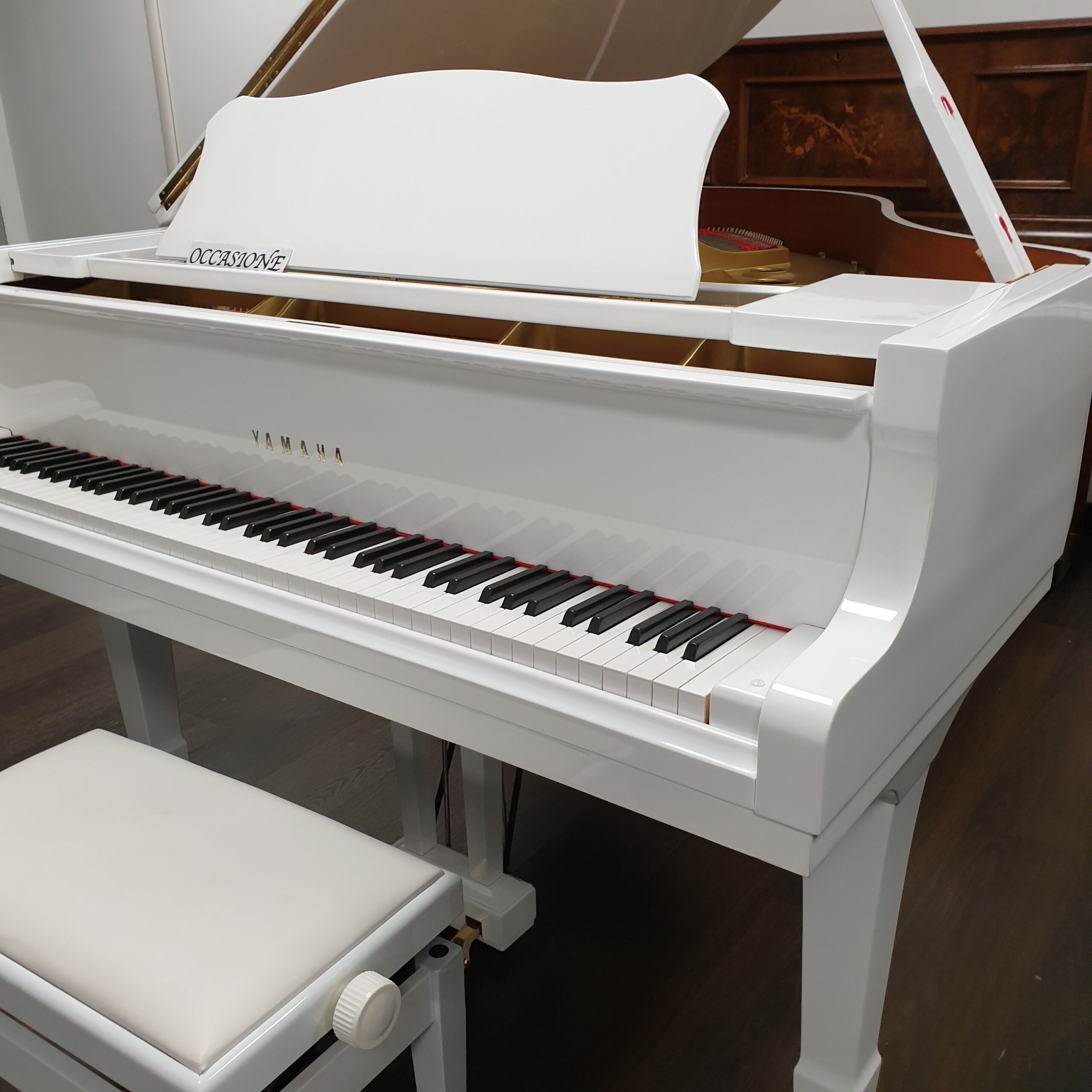 Yamaha G2 pianoforte a coda bianco lucido anni 90