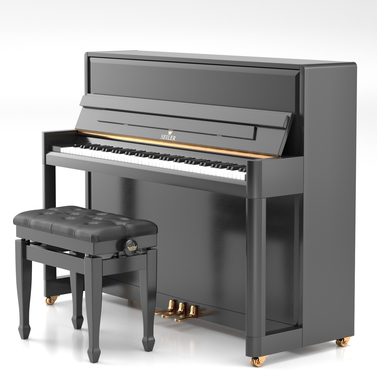 Seiler SE-116 Clou pianoforte verticale nero lucido
