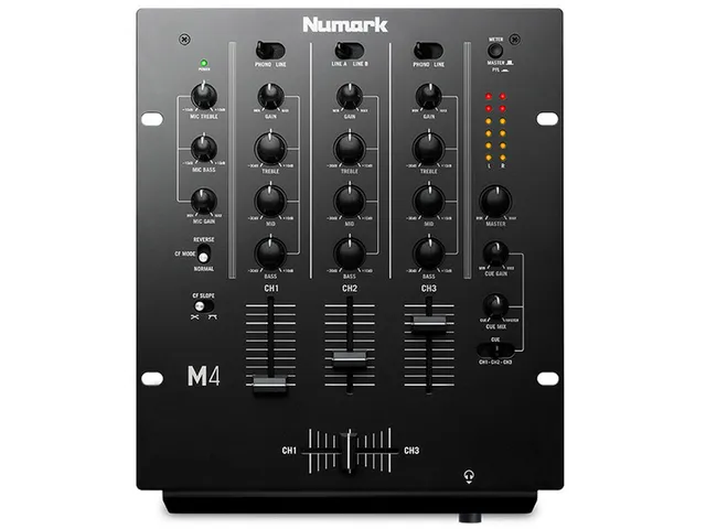 Numark M4 Black Mixer DJ 3 Canali
