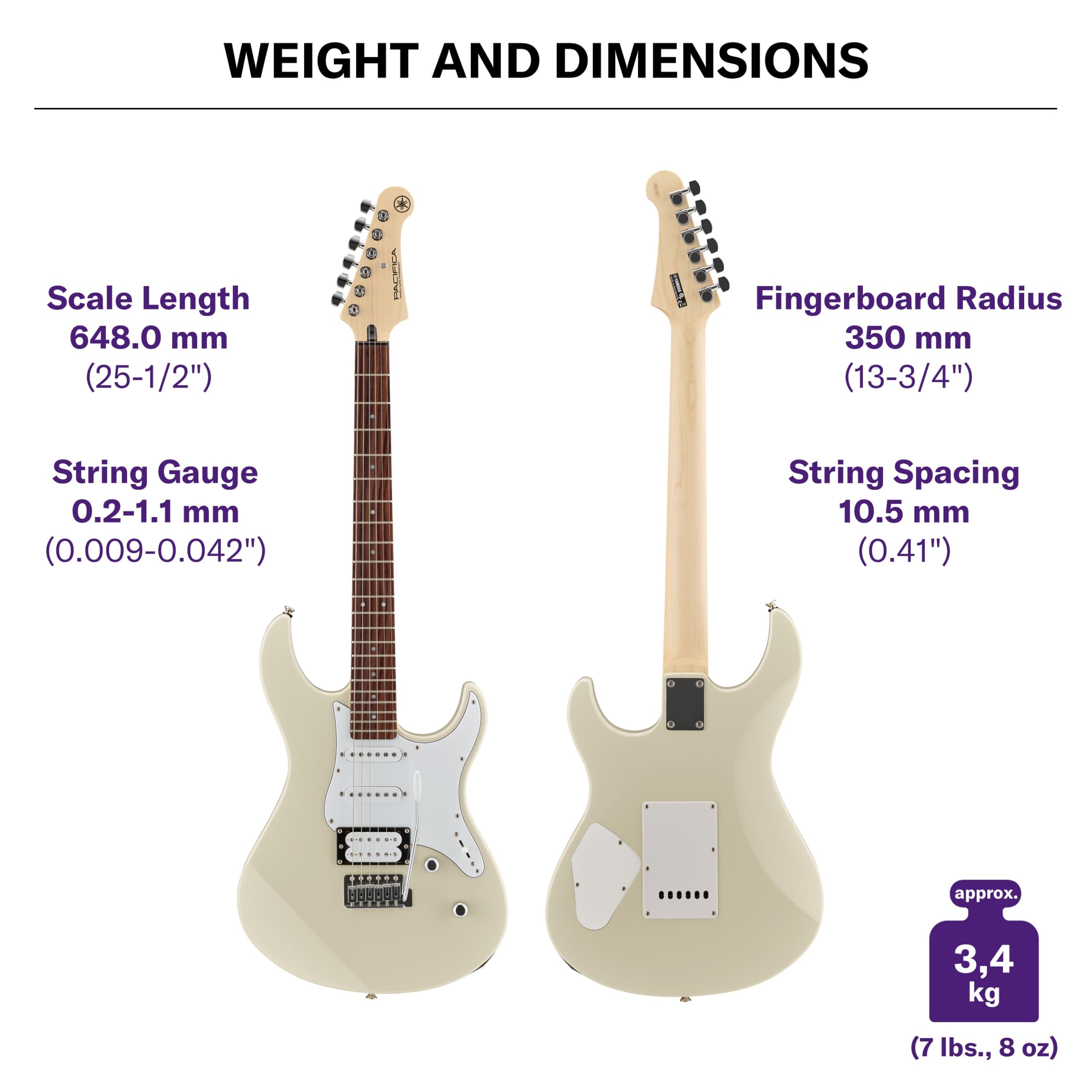 Yamaha Pacifica 112V chitarra elettrica bianco vintage