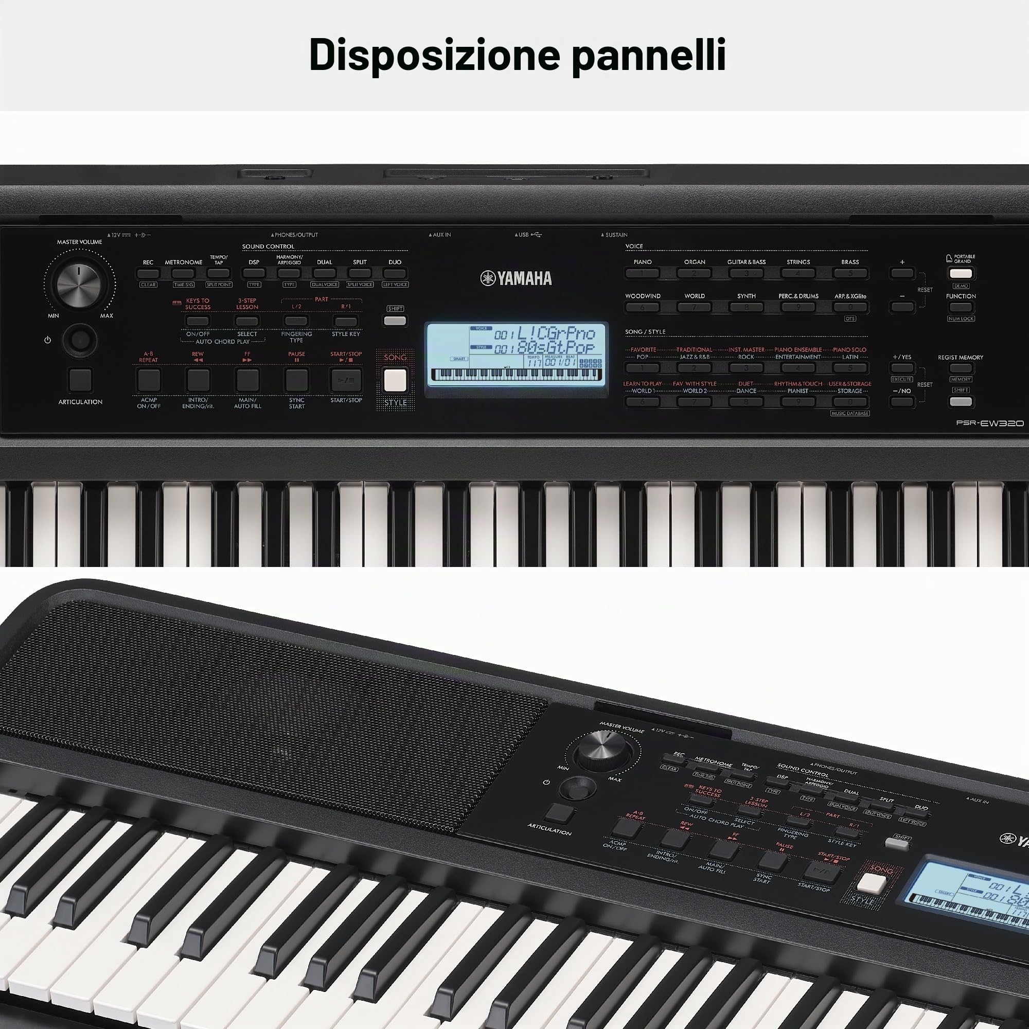 Yamaha PSR-EW320 tastiera portatile 76 tasti 650 voci