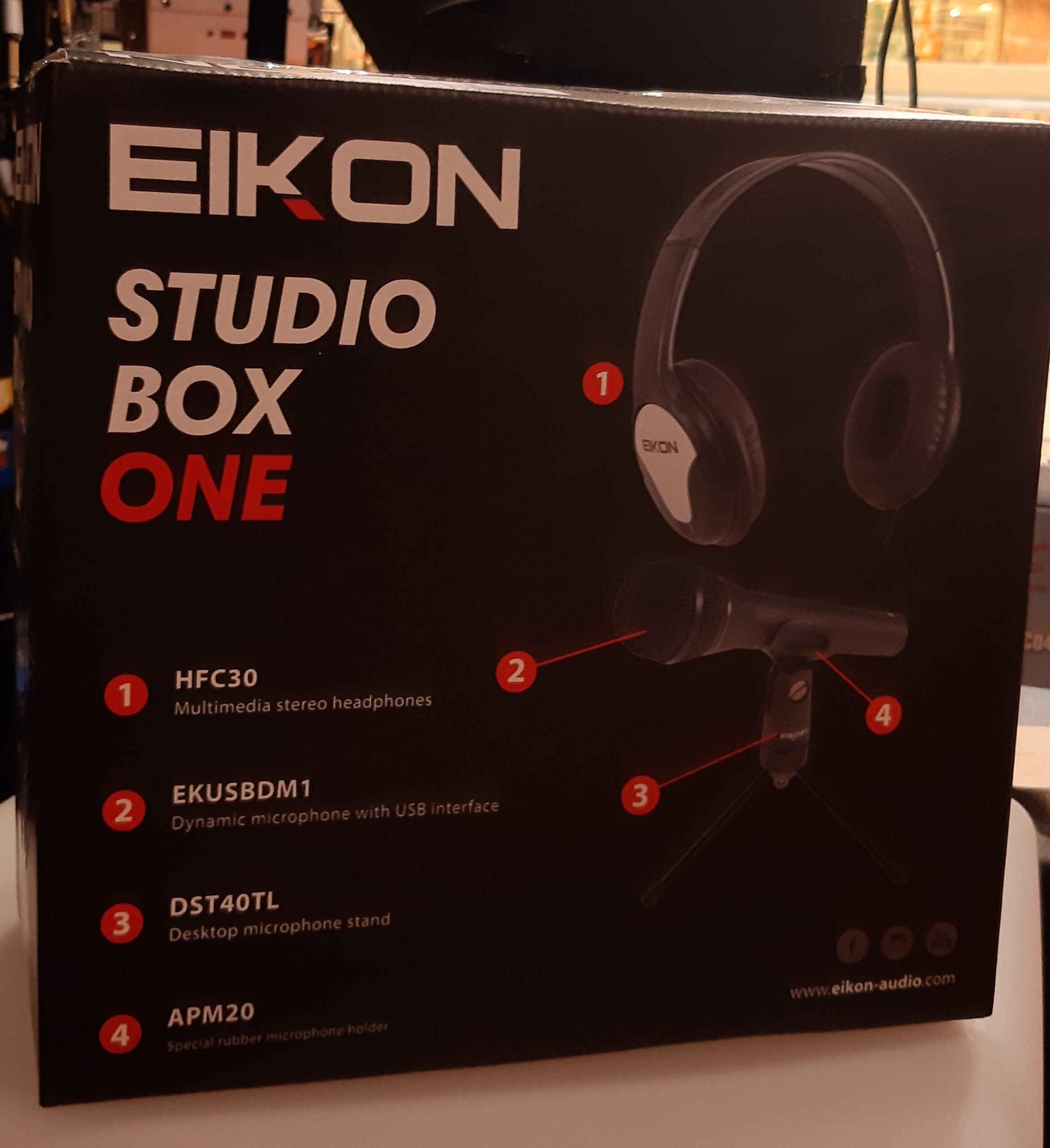 Eikon Studio Box One Kit podcast microfono USB + cuffie