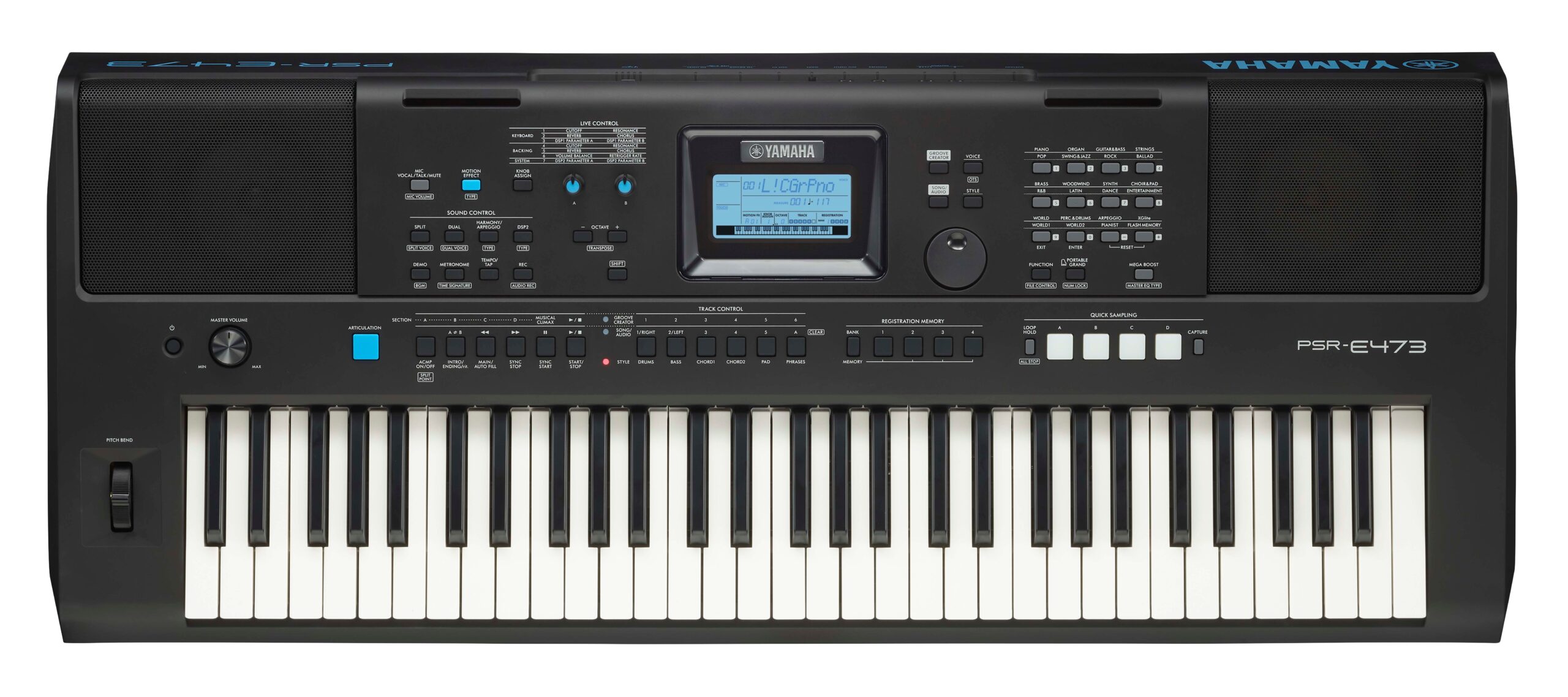 Yamaha PSR-E473 tastiera 61 tasti sensibili con campionatore