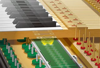 Yamaha C3X Silent SH3 pianoforte a coda con cuffia