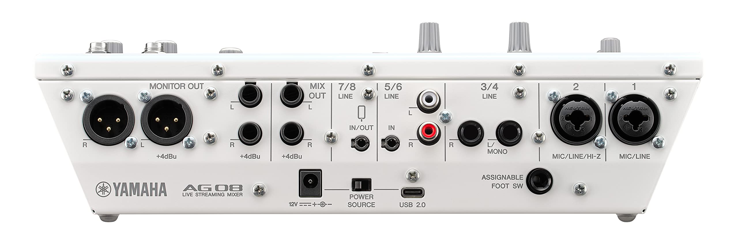 Yamaha AG08 Mixer Streaming Bianco USB DSP Effetti
