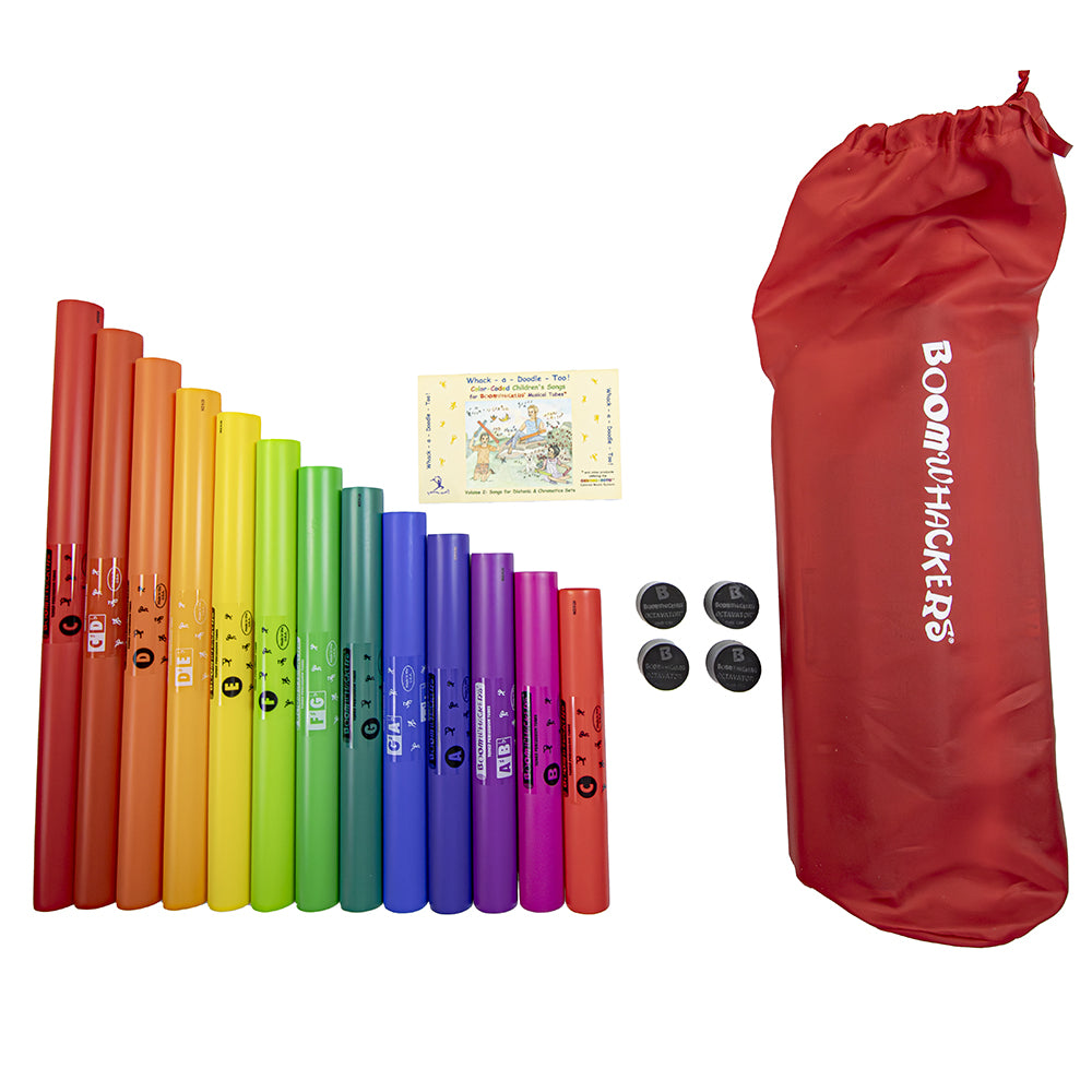 Boomwhackers Tubes 13 pezzi ottava cromatica con libro e borsa