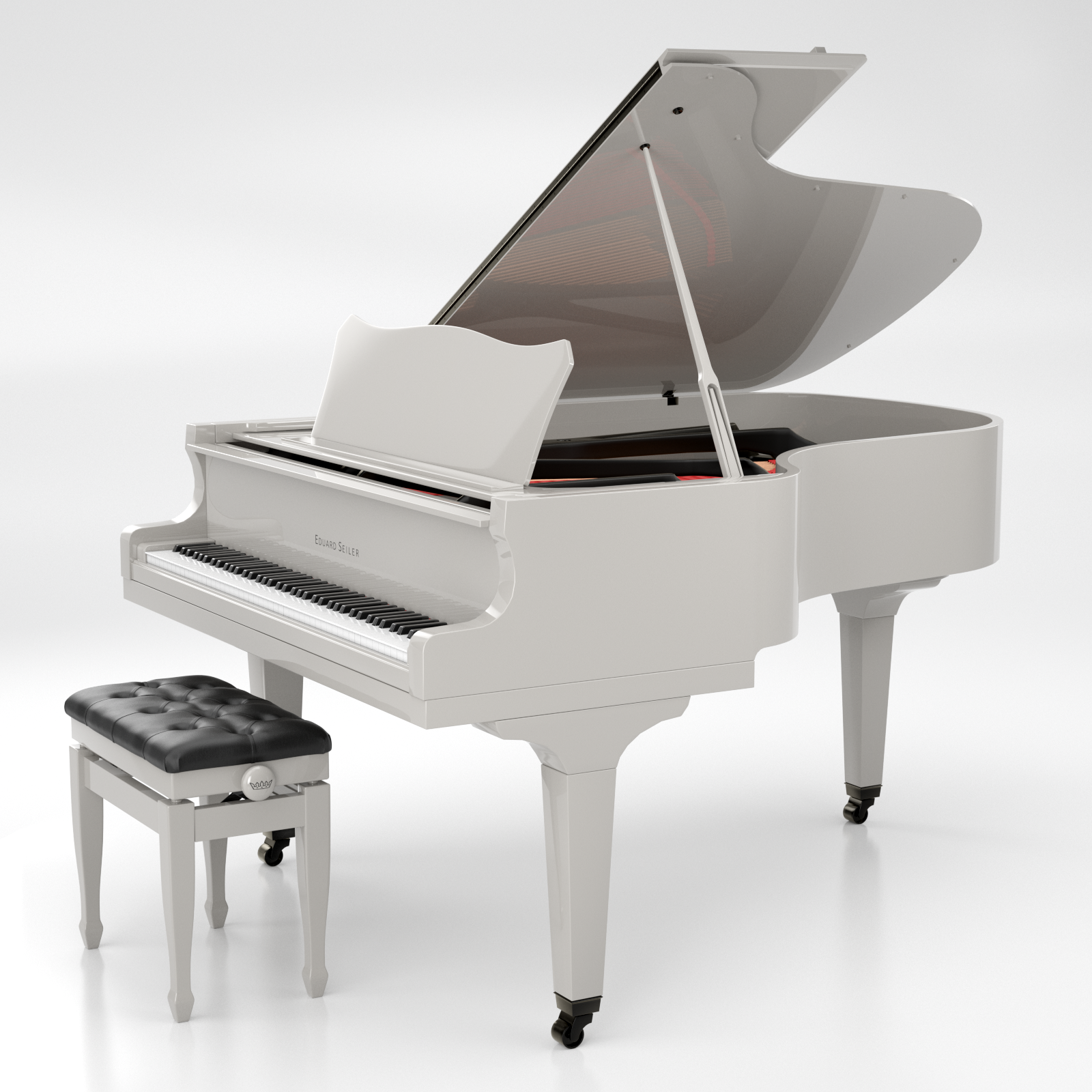 Eduard Seiler ED-186B pianoforte a coda nero lucido